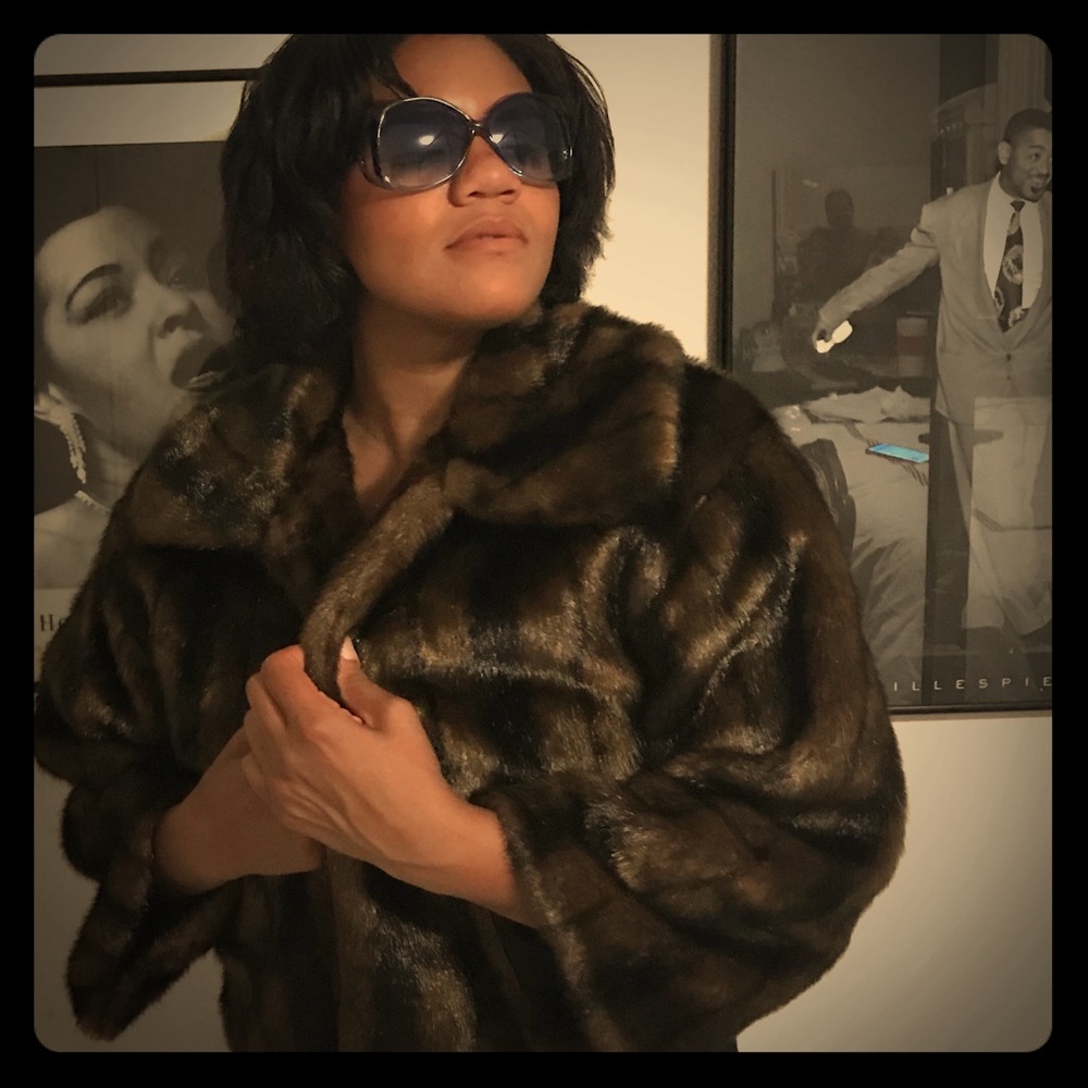 Cropped Faux Fur Coat